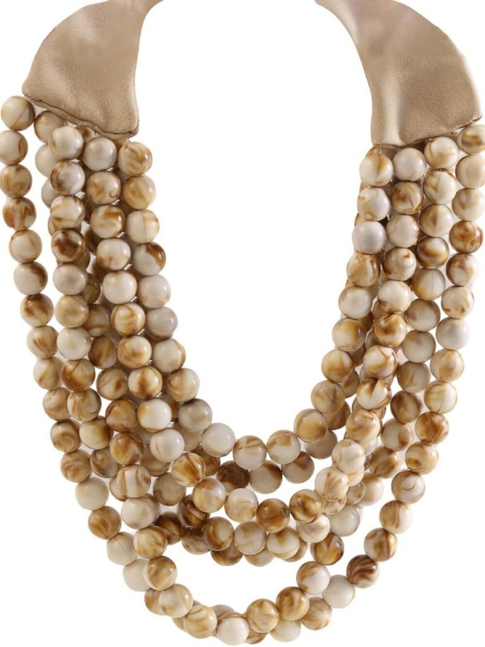 Colorful Multi-Strand Resin Bead Choker Necklace | Bold Statement Jewelry